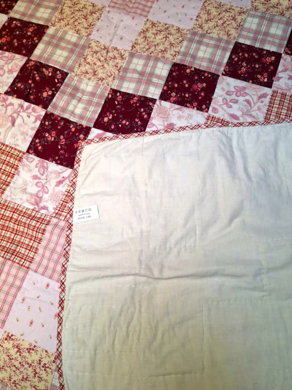 Summer Quilt Bedcover Floral Patchwork Country Chic Sz Queen Pink/Red